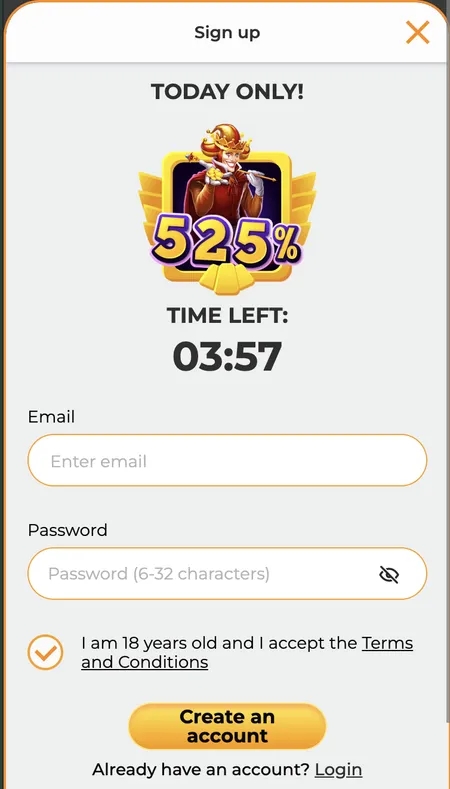 Jammy Jack registration form